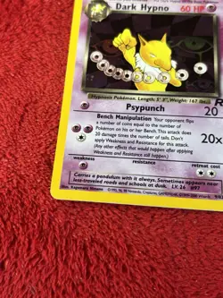 Dark Hypno 9/82 Team Rocket Holo Wotc Vintage Pokemon Card 2000 Played - Image 4