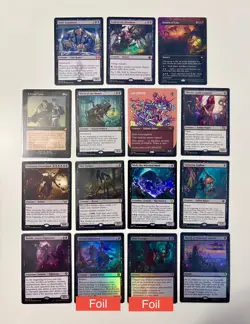 Magic The Gathering Unique 15 Black Rare Card Lot (3 Mythic). NM - Image 1