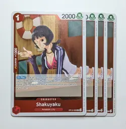 4 x Shakuyaku OP12-006 Rare Holo One Piece TCG Card Game Playset NM - Image 1