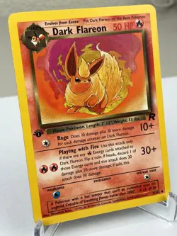 Dark Flareon 35/82 Team Rocket Set First Edition Pokemon Card - Lightly Played - Image 2