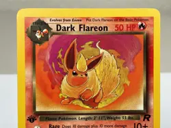 Dark Flareon 35/82 Team Rocket Set First Edition Pokemon Card - Lightly Played - Image 3