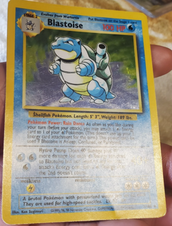 1999 Holo Rare Blastoise 2/102 Base Set Pokemon Card WOTC TCG Original Set - MP - Image 2