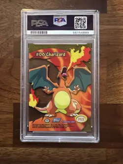 2000 TOPPS POKEMON CHARIZARD #PC3 TV ANIMATION CLEAR CARDS PSA 10 - Image 2