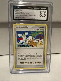 2009 Pokemon Tropical Wind Promo Card #DP48 CGC 8.5 World Championships Top 32 - Image 2
