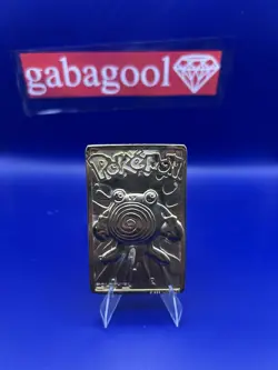 1999 Pokemon Burger King Gold Plated POLIWHIRL Card - 23K Gold - Vintage - Image 1
