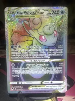 Alolan Vulpix VSTAR - 197/195 - Pokemon Silver Tempest Secret Rare Card NM Holo - Image 1