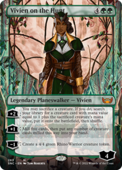 [1x] Vivien on the Hunt - Foil - Borderless Near Mint, English SNC Extras MTG Ma - Image 1