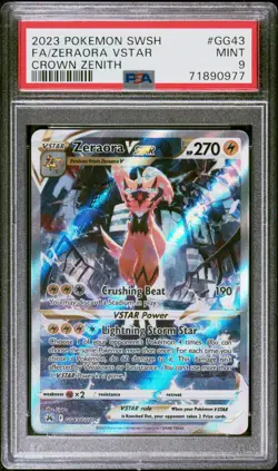 2023 Pokemon Sword And Shield Crown Zenith #GG43 Zeraora Vstar PSA 9 - Image 1