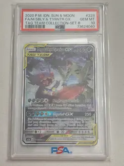 Psa 10 2020 Pokemon sableye & tyranitar gx Tag Team Indonesian - Image 1