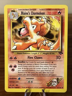2000 Pokemon Gym Challenge Blaine's Charmeleon #31/132 NM - Image 1