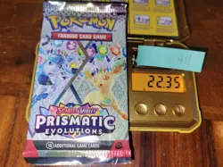 22.35g (Heavy for Lot) Prismatic Evolutions Pokemon Booster Pack - Sealed #411 - Image 1