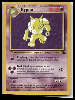 Hypno (23) #23/62 Fossil Lightly played Pokemon tcg - Image 1