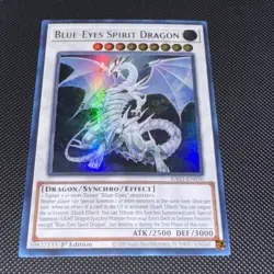 Yugioh! TCG Blue-Eyes Spirit Dragon NM Ultra Rare RA02-EN030 - Image 1