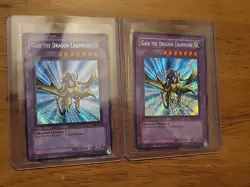 Yu-Gi-Oh! Gaia the Dragon Champion LOB-125 Secret Rare 2002 Unlimited, 2 Copies - Image 1