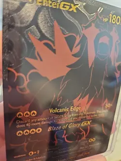 Entei GX Black Foil Fan Art Premium Textured Collector Card - Image 2