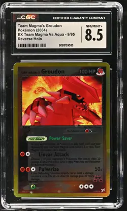 CGC 8.5 Team Magma's Groudon EX Vs Aqua 9/95 Reverse Holo Pokemon Card - Image 1