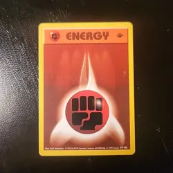Pokemon Card - Fighting Energy 1st Edition Base Set (Shadowless) 97/102 Common - Image 1