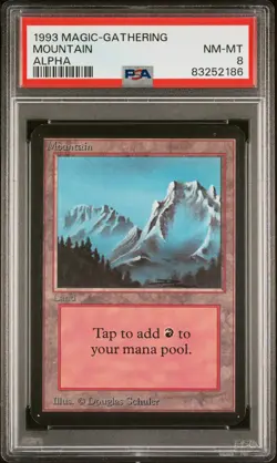 Mountain - Alpha - MTG - NM to Mint - PSA 8. More MTG in Store - Image 1