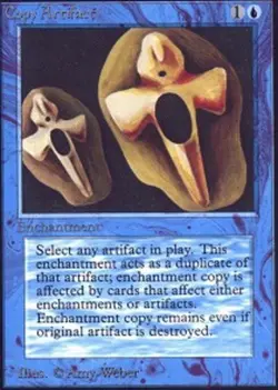 1x Copy Artifact Moderate Play, English 2nd Edition Unlimited MTG Magic - Image 1