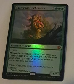 Craterhoof Behemoth FOIL NM MTG Tarkir Dragonstorm Magic the Gathering - Image 1