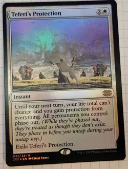 FOIL Teferi's Protection MTG 2X2 032 FOIL NM TEF PRO EDH Staple Commander - Image 1