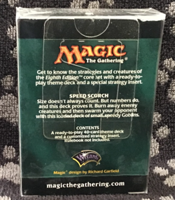 Magic the Gathering 8th Edition Core Set Speed Scorch - Sealed 2nd of 2 For Sale - Image 2