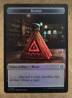 Foil* Blood/ Mercenary Token -Outlaws Of Thunder Junction BIG - LP MTG - Image 1