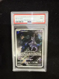 2023 POKEMON SVP EN-SV BLACK STAR PROMO 151 ULTRA-PREMIUM COLL #052 MEWTWO PSA 9 - Image 1
