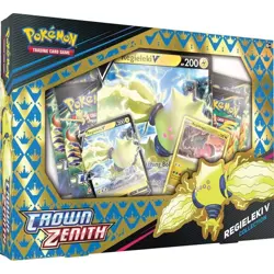 Pokemon TCG Crown Zenith Regieleki v Collection Box New Sealed - Image 1
