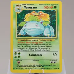 Pokemon TCG - Venusaur 15/102 Base Set Holo Rare WOTC 1999 - EXC/NM - Image 2