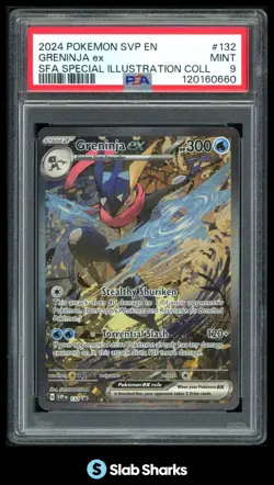 2024 POKEMON SV BLACK STAR PROMOS - SVP EN #132 GRENINJA EX SFA SIC PSA 9 - Image 1