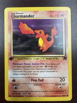 Pokemon Tcg 1st Edition Charmander Team Rocket 1999 50/82 Lp+ Condition - Image 1