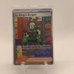 Pokemon Mega Evolution Lt Surge’s Bargain SIR 185/132 Near Mint - Image 1