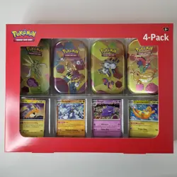 Pokemon TCG 151 Mini Tins 4 Pack Sams Club Sealed - Image 1