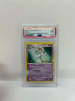 Kirlia Staff Prerelease 53/132 Pokemon Diamond Pearl Secret Wonders PSA 9 Mint - Image 1