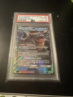 Pokemon S&M Unbroken Bonds Blastoise GX 35/214 Ultra Rare Holo Foil PSA 10 MINT - Image 1