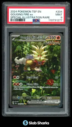 2024 POKEMON SV TEMPORAL FORCES - TEF EN #204/162 GOUGING FIRE EX SIR PSA 9 - Image 1