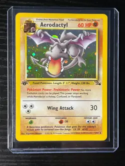 Pokemon TCG RARE COSMOS Aerodactyl Prerelease Promo Holo Foil Near Mint European - Image 4