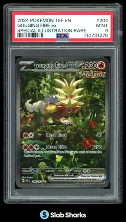2024 POKEMON SV TEMPORAL FORCES - TEF EN #204/162 GOUGING FIRE EX SIR PSA 9 - Image 1