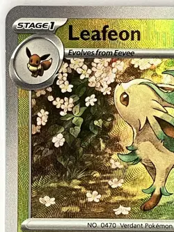 Leafeon NM Master Ball Pattern 005/131 Sv: Prismatic Evolutions Pokemon TCG Holo - Image 3