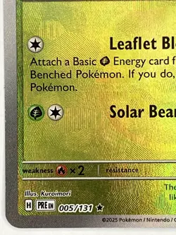 Leafeon NM Master Ball Pattern 005/131 Sv: Prismatic Evolutions Pokemon TCG Holo - Image 5