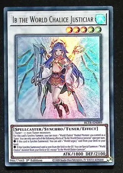 Ib the World Chalice Justiciar - BLTR-EN089 - Ultra Rare - 1st Edition Yugioh - Image 1