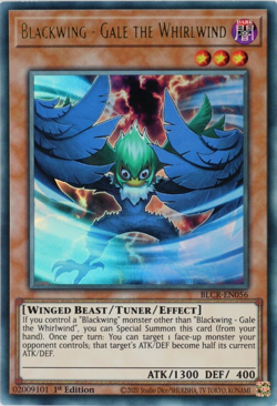 Blackwing - Gale the Whirlwind - BLCR-EN056 - Ultra Rare 1st Edition Yugioh - Image 1