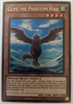 YuGiOh Glife the Phantom Bird Secret Rare 1st Edition BLRR-EN008 - Image 1