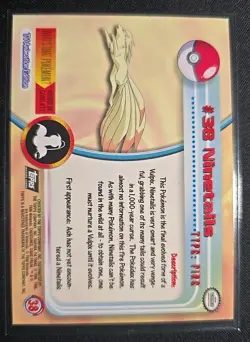 Ninetails #38 Holo Topps Card Black Label Rare *RED DOT ERROR* - Image 2