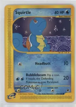 Squirtle Pokemon e-Card Series Expedition #132 2002 - Image 1