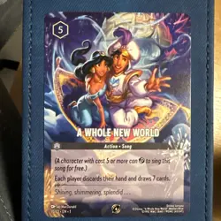 A Whole New World promo card Lorcana TCG Near Mint Condition - Image 1
