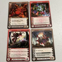 Chaotic TCG 4-Creature Card Lot - Mixed Creatures - Common/Uncommon Set - Image 1