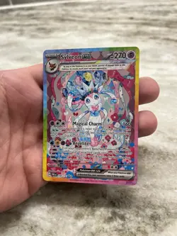 Pokemon TCG S&V Prismatic Evolutions Sylveon EX Card 156/131 SIR - Image 3