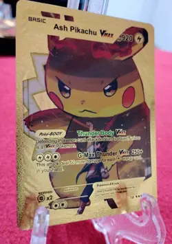 Pikachu "disguise" Gold Foil Fan Art Card lot of 6- NM/M - Image 3